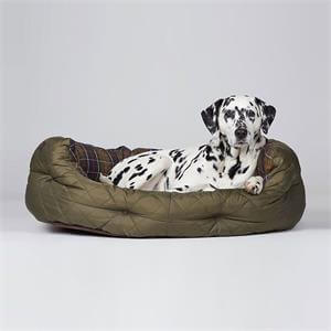 Barbour Olive Green Quilted Dog Bed 35 inch